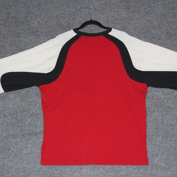 Fox Racing Long Sleeve Graphic Tee Shirt Red Black White Men's Size XL Y2K - Picture 7 of 8